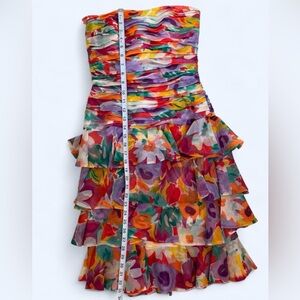 A.J. Bari Multicolor Floral Dress